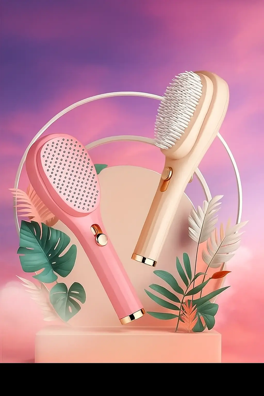 Self Cleaning Hair Brush & Scalp Massager- Never Clean Your Brush Again The Heaven’Ly Bonnets Shop