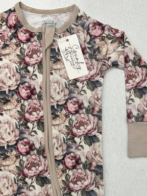 Perfect Peony Vintage Floral Bamboo Zippy Spunky Sparrow Kids