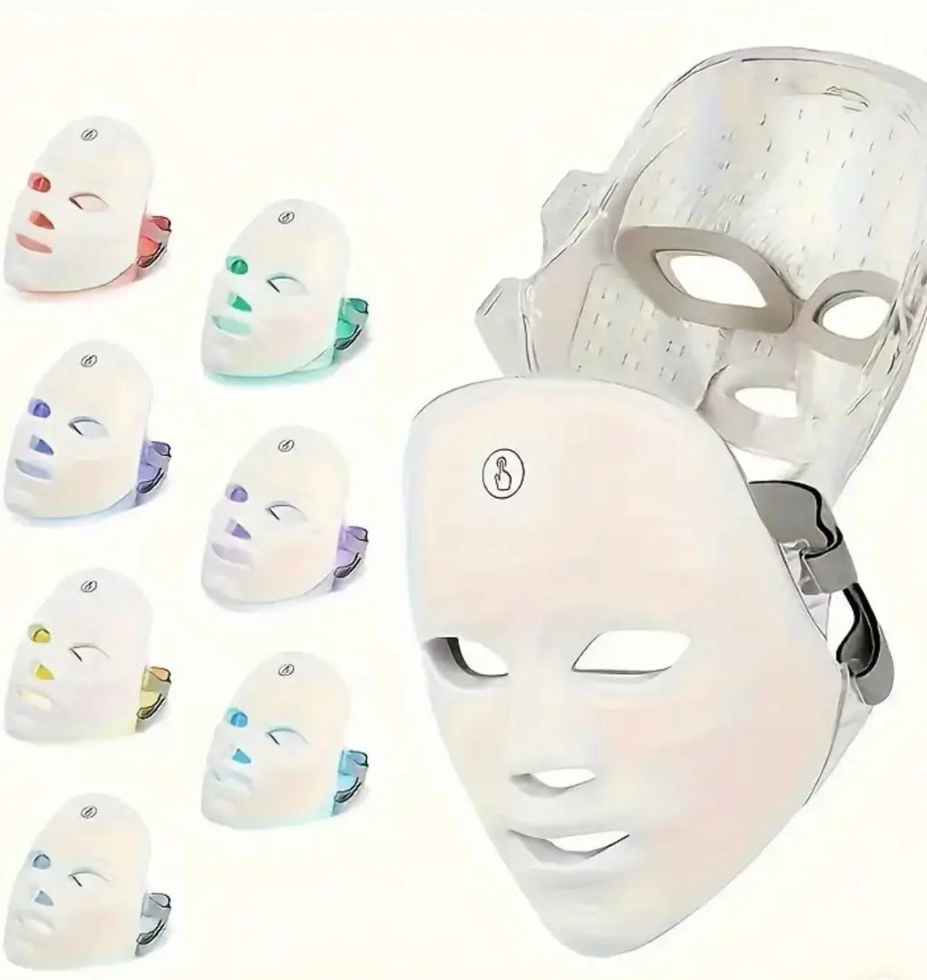 Full-Face 7-Light LED Therapy Mask – Heavenly Edition The Heaven’Ly Bonnets Shop