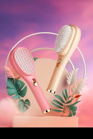Self Cleaning Hair Brush & Scalp Massager- Never Clean Your Brush Again The Heaven’Ly Bonnets Shop