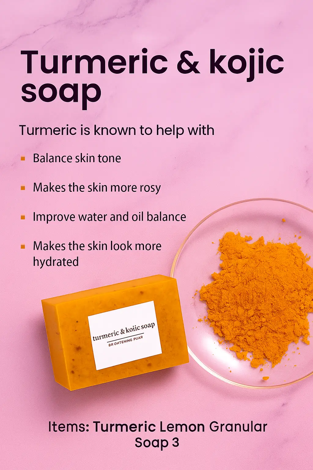 Glow Naturally with Our Turmeric & Kojic Brightening Soap 2Pck– Fade Dark Spots & Reveal Radiance! The Heaven’Ly Bonnets Shop