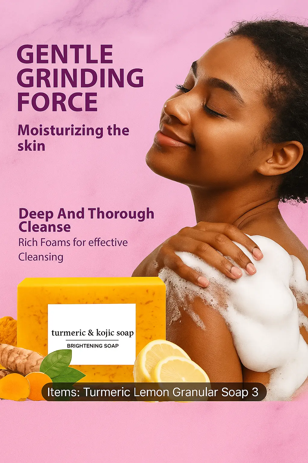 Glow Naturally with Our Turmeric & Kojic Brightening Soap 2Pck– Fade Dark Spots & Reveal Radiance! The Heaven’Ly Bonnets Shop