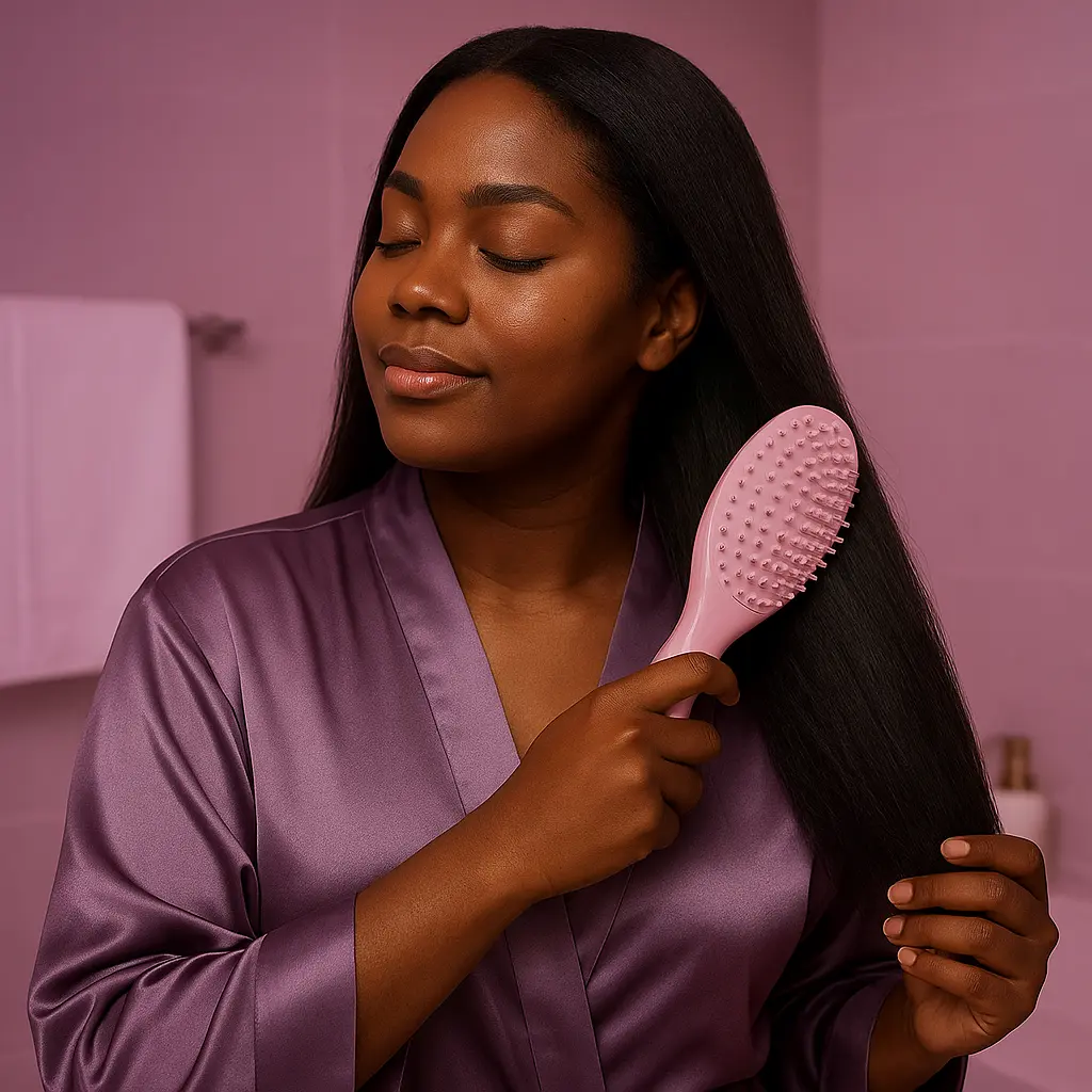 Self Cleaning Hair Brush & Scalp Massager- Never Clean Your Brush Again The Heaven’Ly Bonnets Shop