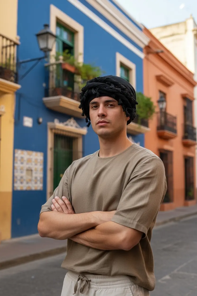 Men’s Pre-Tied Retro Satin Turban The Heaven’Ly Bonnets Shop