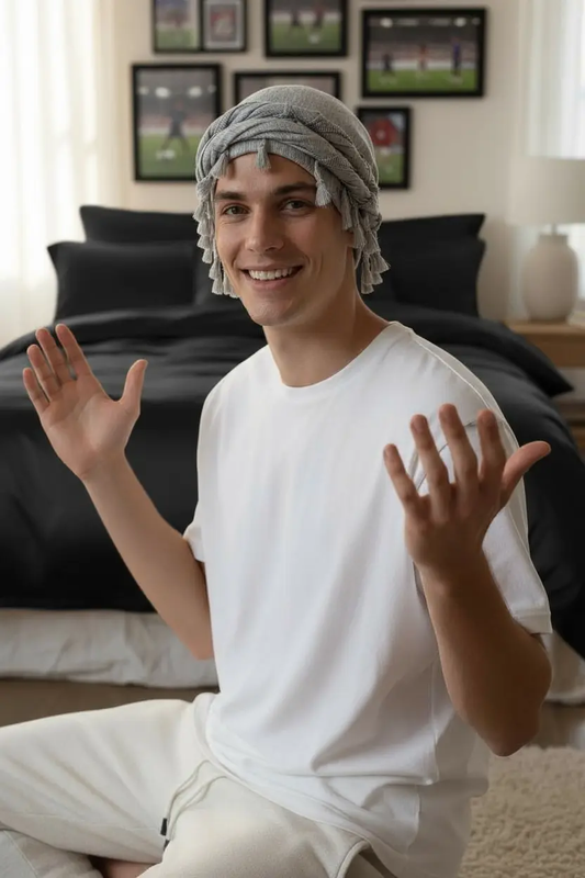 Men’s Pre-Tied Retro Satin Turban The Heaven’Ly Bonnets Shop