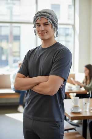 Men’s Pre-Tied Retro Satin Turban The Heaven’Ly Bonnets Shop