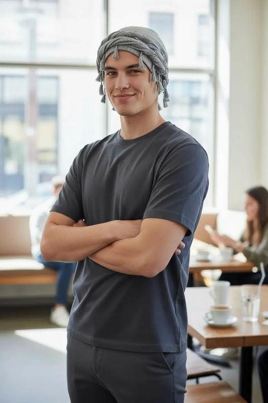 Men’s Pre-Tied Retro Satin Turban The Heaven’Ly Bonnets Shop