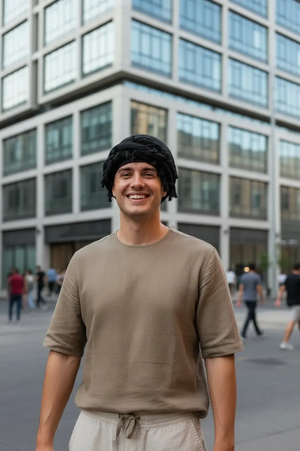 Men’s Pre-Tied Retro Satin Turban The Heaven’Ly Bonnets Shop