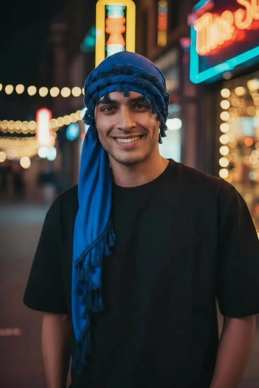 Men’s Pre-Tied Retro Satin Turban The Heaven’Ly Bonnets Shop