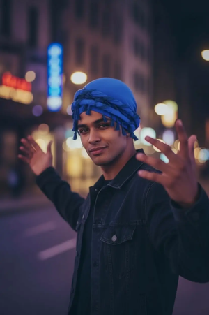 Men’s Pre-Tied Retro Satin Turban The Heaven’Ly Bonnets Shop