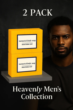 Men’s Collection- Turmeric & Kojic Brightening Soap (2-Pack) The Heaven’Ly Bonnets Shop