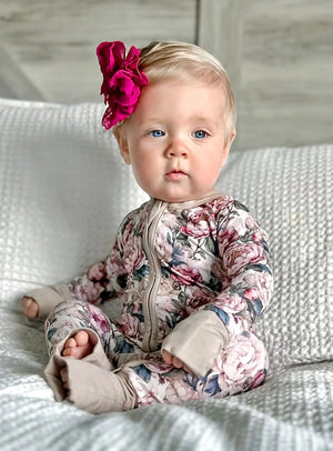 Perfect Peony Vintage Floral Bamboo Zippy Spunky Sparrow Kids