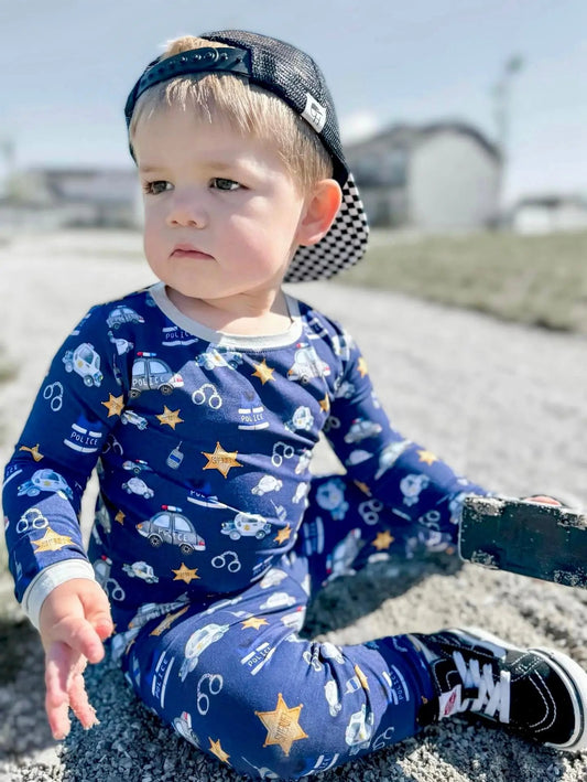 Blue Line Law Enforcement Bamboo Set Spunky Sparrow Kids