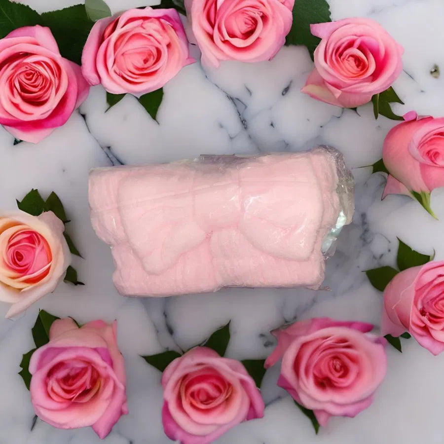 The Heaven'Ly Pink Plush Spa & Beauty Head Band Set