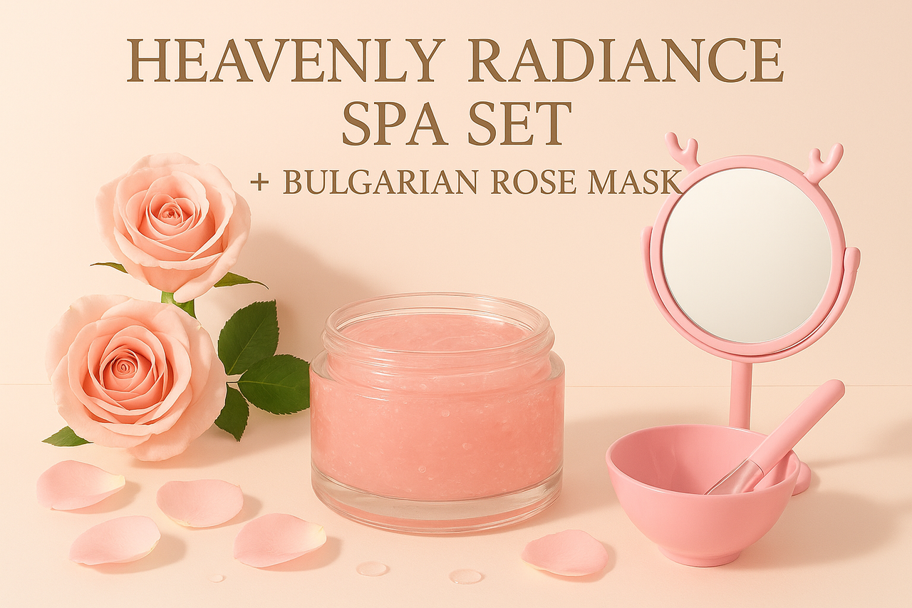 BUNDLE & SAVE- The Heavenly Radiance Spa set + Rose Jelly Mask