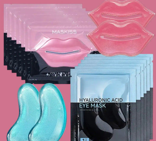 Collagen Lip Mask & Hyaluronic Eye Mask Set (6 Each) 12 Total ✨ Cravin Entertainment LLC