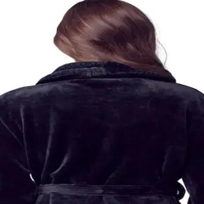 Women's Ultra Soft Plush Bathrobe Lotus Linen