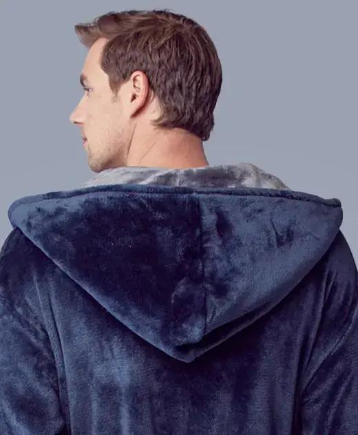 Men’s Robe with Hood – Ultra-Soft Plush Comfort for Everyday Use Lotus Linen