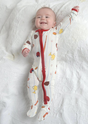 Baseball Footie Pajama Little Worldz