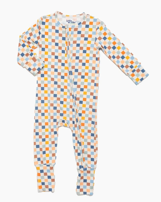 Checkered Bamboo Toddler Pajamas Little Worldz