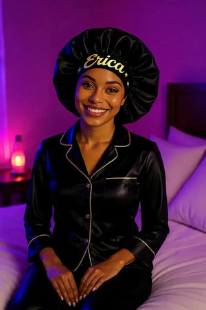 (The Heavenly Bonnets Collection) Luxury Satin Hair Bonnets for Women – Customize your beauty Sleep Cap by Heaven’ly Bonnets The Heaven’Ly Bonnets Shop