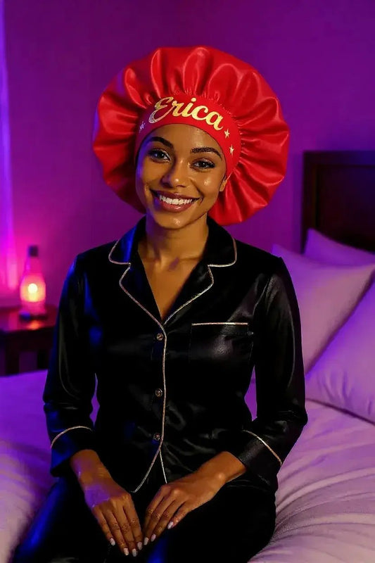 (The Heavenly Bonnets Collection) Luxury Satin Hair Bonnets for Women – Customize your beauty Sleep Cap by Heaven’ly Bonnets The Heaven’Ly Bonnets Shop