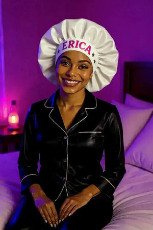 (The Heavenly Bonnets Collection) Luxury Satin Hair Bonnets for Women – Customize your beauty Sleep Cap by Heaven’ly Bonnets The Heaven’Ly Bonnets Shop