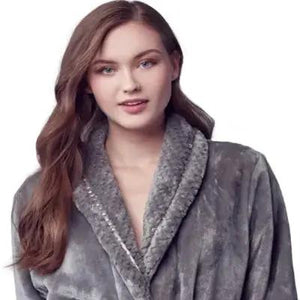 Women's Ultra Soft Plush Bathrobe Lotus Linen