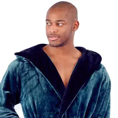 Men’s Robe with Hood – Ultra-Soft Plush Comfort for Everyday Use Lotus Linen