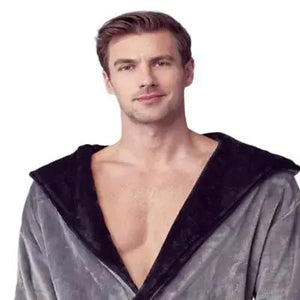 Men’s Robe with Hood – Ultra-Soft Plush Comfort for Everyday Use Lotus Linen