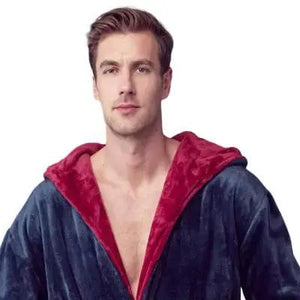 Men’s Robe with Hood – Ultra-Soft Plush Comfort for Everyday Use Lotus Linen