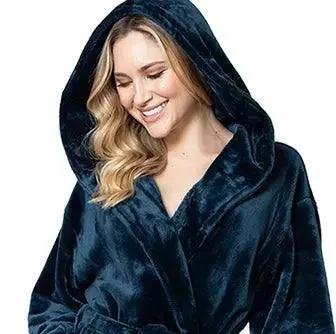 Women’s Plush Hooded Robe - Spa-Worthy Comfort at Home Lotus Linen