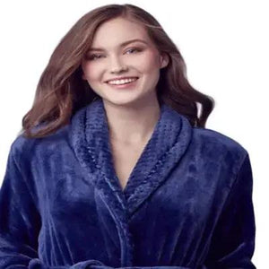 Women's Ultra Soft Plush Bathrobe Lotus Linen