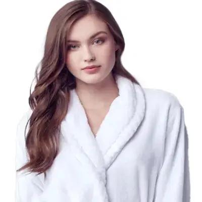 Women's Ultra Soft Plush Bathrobe Lotus Linen