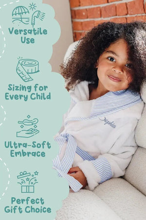 Kids Plush Robe – Ultra Soft, Safe & Cozy for Toddlers & Kids Lotus Linen