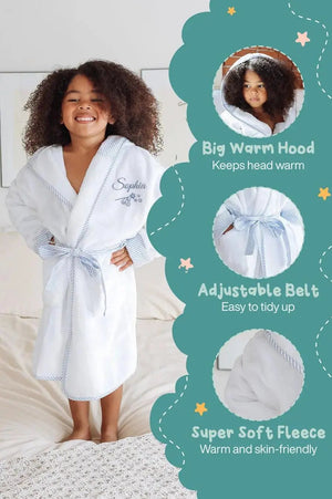 Kids Plush Robe – Ultra Soft, Safe & Cozy for Toddlers & Kids Lotus Linen
