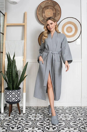 Waffle Robe Womens – Lightweight, Quick-Dry Spa Comfort Lotus Linen
