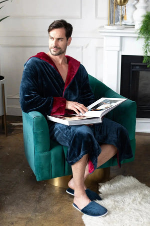 Men’s Robe with Hood – Ultra-Soft Plush Comfort for Everyday Use Lotus Linen