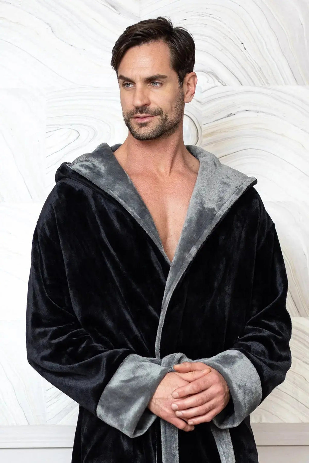 Men’s Robe with Hood – Ultra-Soft Plush Comfort for Everyday Use Lotus Linen