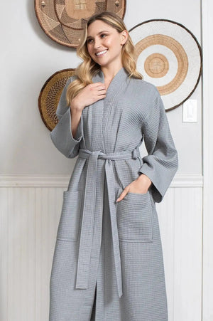 Waffle Robe Womens – Lightweight, Quick-Dry Spa Comfort Lotus Linen