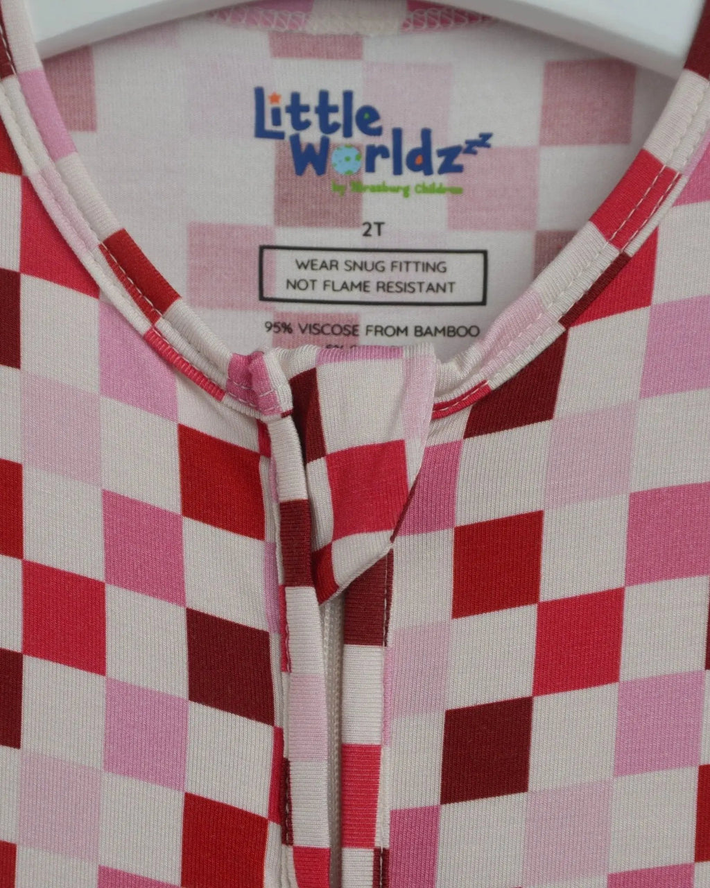 Checkered Bamboo Romper Little Worldz