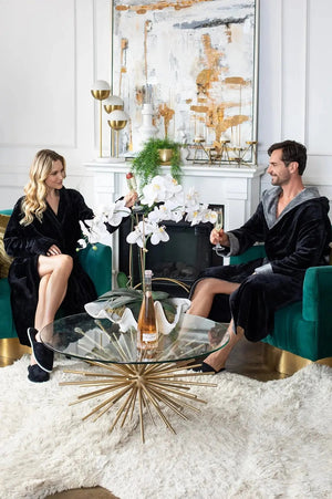 Women's Ultra Soft Plush Bathrobe Lotus Linen