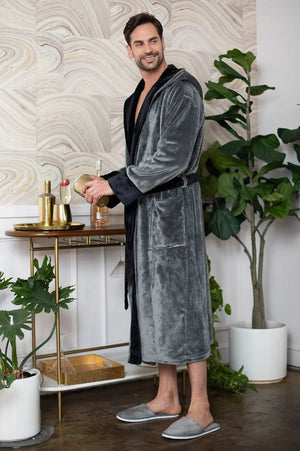 Men’s Robe with Hood – Ultra-Soft Plush Comfort for Everyday Use Lotus Linen