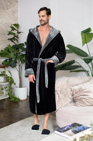 Men’s Robe with Hood – Ultra-Soft Plush Comfort for Everyday Use Lotus Linen