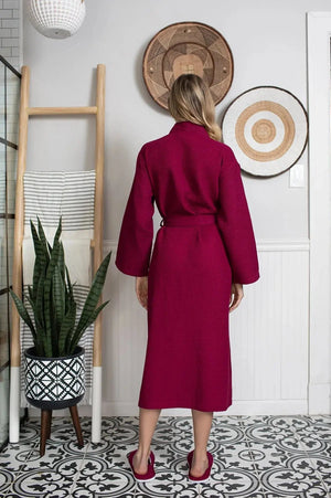 Waffle Robe Womens – Lightweight, Quick-Dry Spa Comfort Lotus Linen