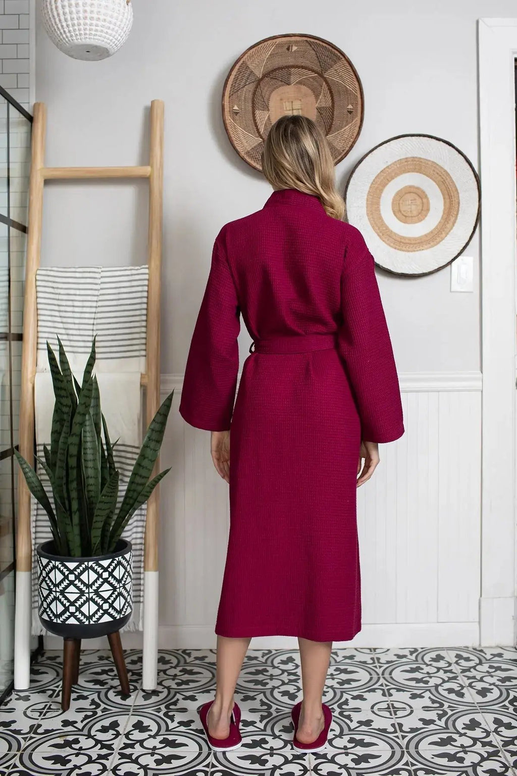 Waffle Robe Womens – Lightweight, Quick-Dry Spa Comfort Lotus Linen